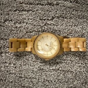 Michael Kors Tan Wooden Watch